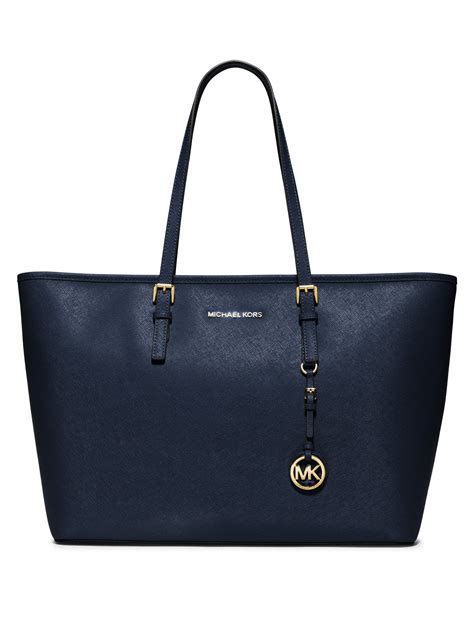 michael kors saffiano blue bag|Michael Kors saffiano jet set.